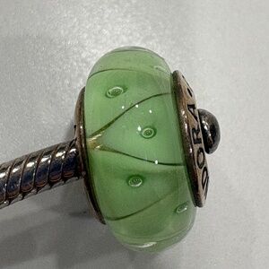 Green Murano Looking Glass Pandora Charm